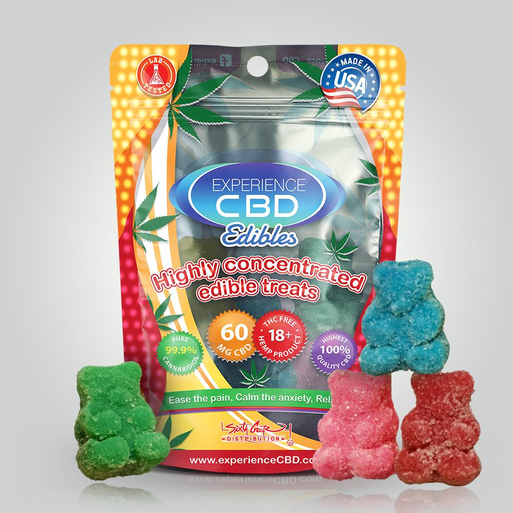 Hella Raw Experience Cbd 60mg Sour Gummy Bears 4pc