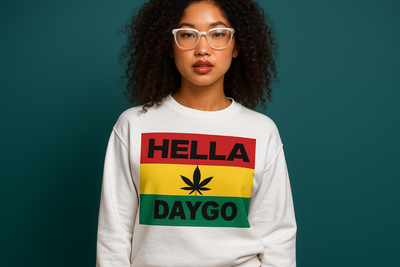 Hella Daygo Unisex Black Sunflower Hoodie