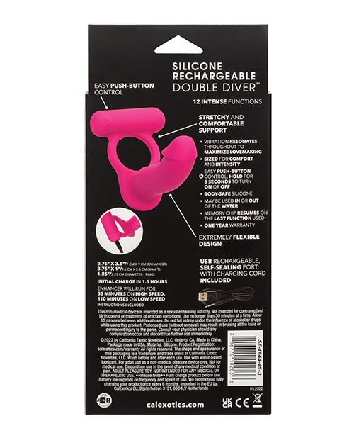 Silicone Rechargeable Double Diver - Pink – Hella Raw