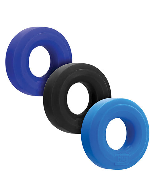 Hunkyjunk huj c-ring 3pk blue/ multi – Hella Raw