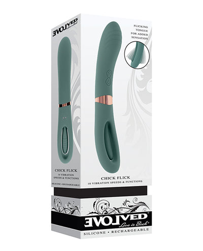 Hella Raw Evolved Chick Flick G-Spot Vibrator - Teal