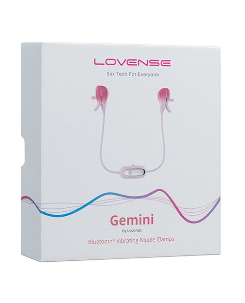 Hella Raw Lovense Gemini Vibrating Nipple Clamps - Pink
