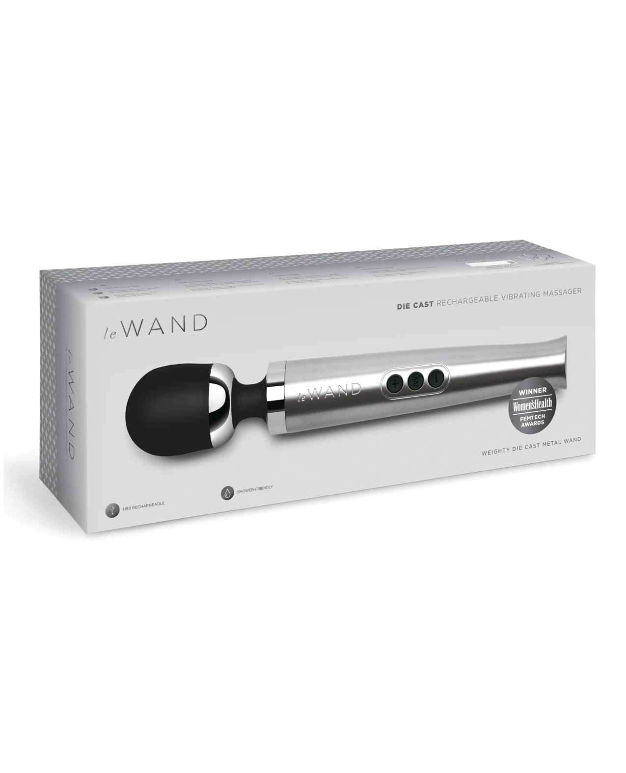 Hella Raw Le Wand Die Cast Rechargeable Massager - Silver