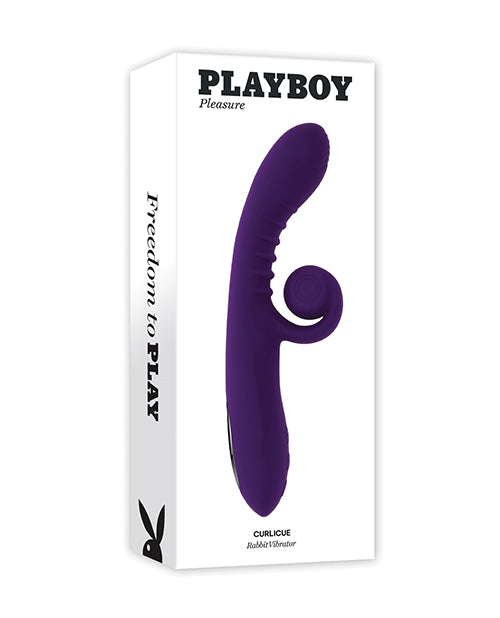 Hella Raw Playboy Pleasure Curlicue Rabbit Vibrator - Acai