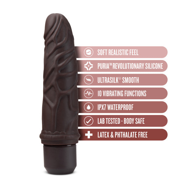Hella Raw Dr. Skin Silicone Dr. Robert 7 In Vibrating Dildo Brown Hella Raw Dr. Skin Silicone Dr. Robert 7 In Vibrating Dildo Brown