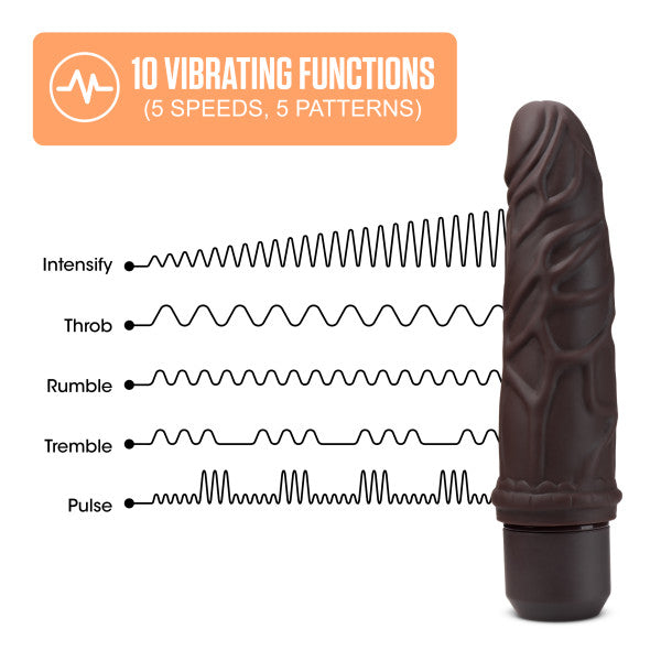 Hella Raw Dr. Skin Silicone Dr. Robert 7 In Vibrating Dildo Brown