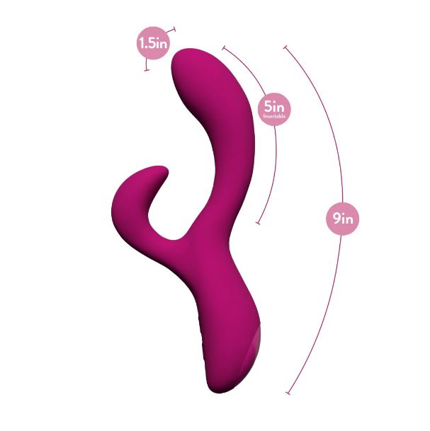 Hella Raw Quinn Rabbit Vibrator Burgundy