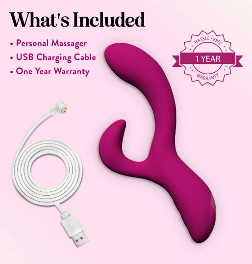 Hella Raw Quinn Rabbit Vibrator Burgundy