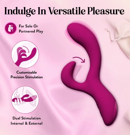 Hella Raw Quinn Rabbit Vibrator Burgundy