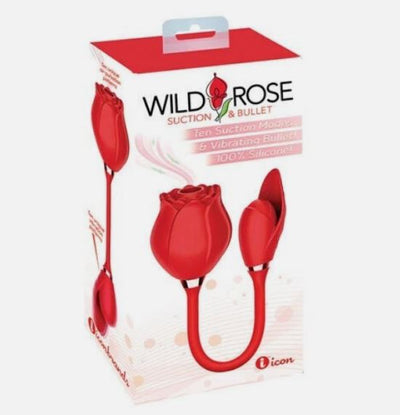 Hella Raw Wild Rose & Bullet Rechargeable Silicone Suction Vibrator