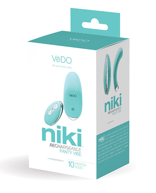 Hella Raw Vedo Niki Rechargeable Panty Vibe Tease Me Turquoise