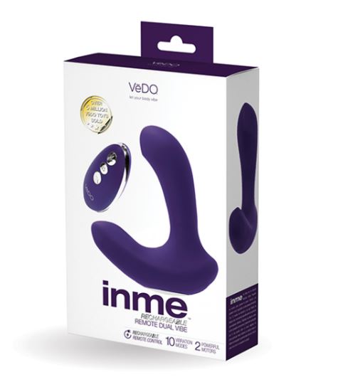 Hella Raw Vedo Inme Dual Vibe W/ Remote Rechargeable Purple