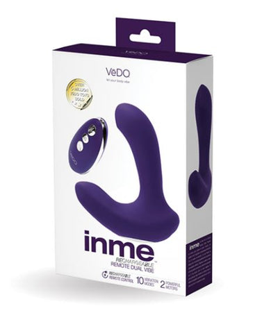 Hella Raw Vedo Inme Dual Vibe W/ Remote Rechargeable Purple