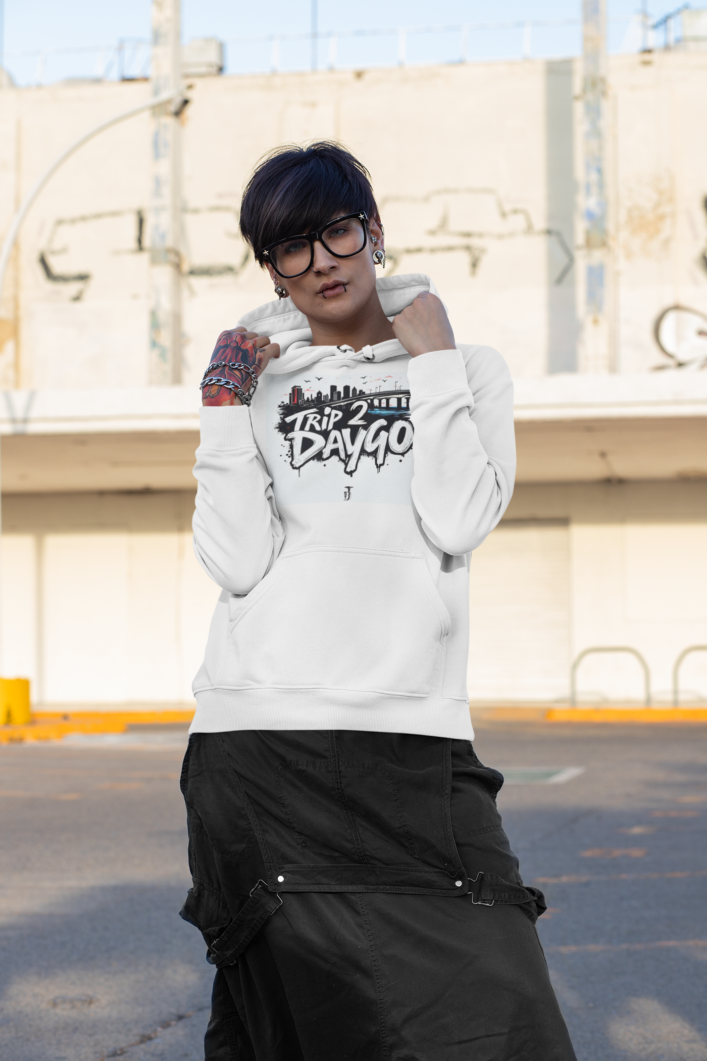 Hella Raw Black Trip 2 Daygo (Wynn) White Hoodie-Pre Order