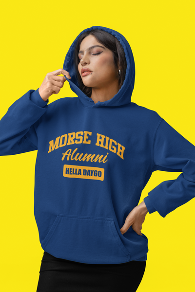 Hella Raw Alumni Vibe Unisex Morse High Hella Daygo Hoodie