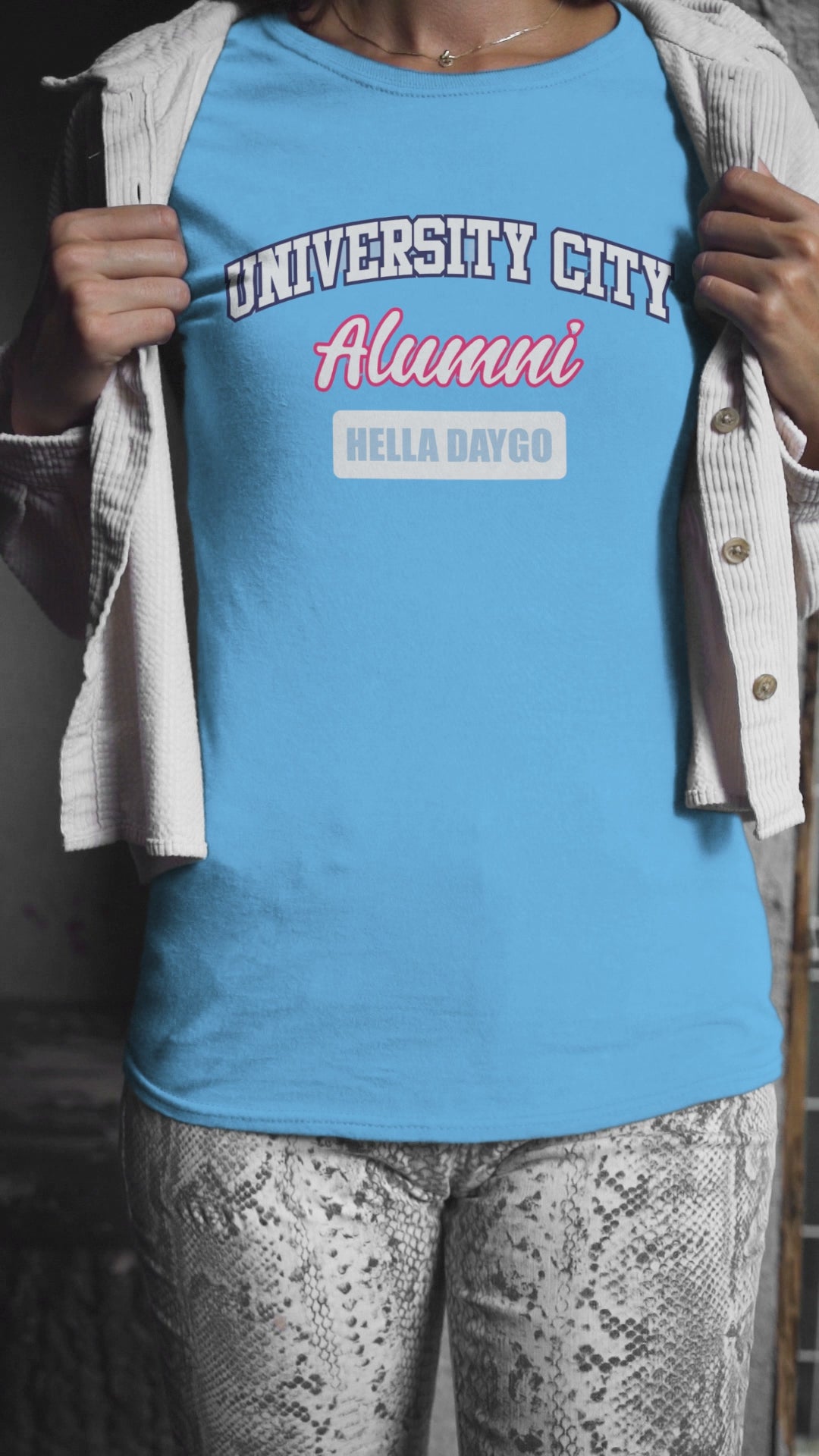 Hella Raw (Daygo) Womens University City (UC) High Hella Daygo Tshirt
