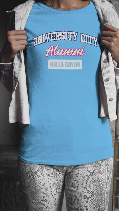 Hella Raw (Daygo) Womens University City (UC) High Hella Daygo Tshirt